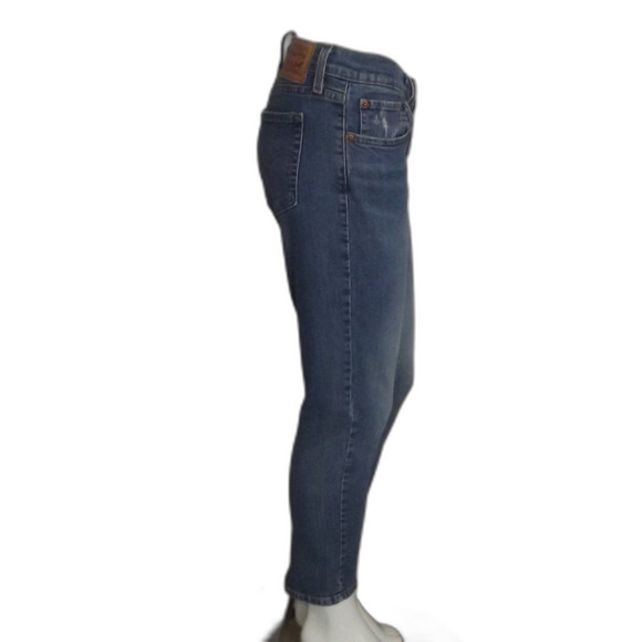 LEVI'S Boyfriend Jeans, 28, Crop length, Lower rise, Blue, 5 pockets, STAIN - Picture 6 of 16